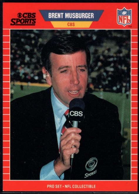 Amazon Football NFL 1989 Pro Set Announcers 17 Brent Musburger