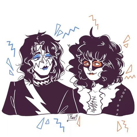 Pin On Ace Frehley And Tommy Thayer The Spaceman Kiss Music Kiss