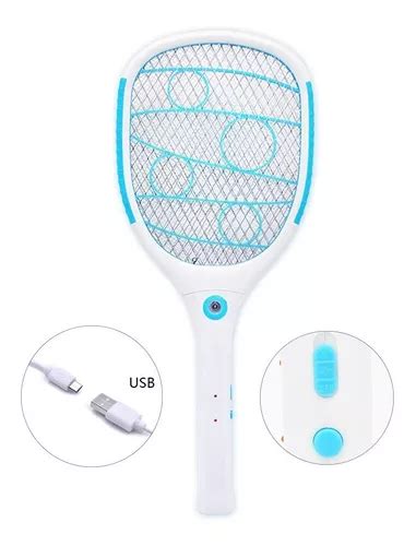 Raqueta Paleta Mata Mosquitos Moscas Recargable Usb Insectos En Venta