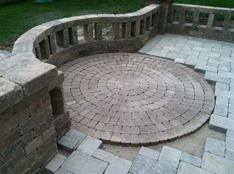 Unilock Olde Greenwich Cobble Circle Kit Backyard Patio Designs