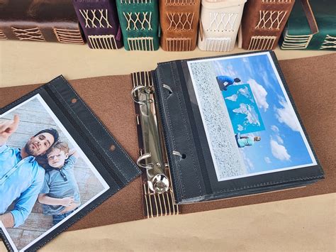 Personalisiertes Ringbuch Fotoalbum Lederalbum mit Ärmeln Etsy Österreich