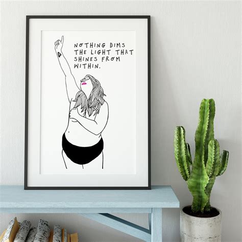 Body Positive Feminist Print A4 With Quote Etsy Body Positivity