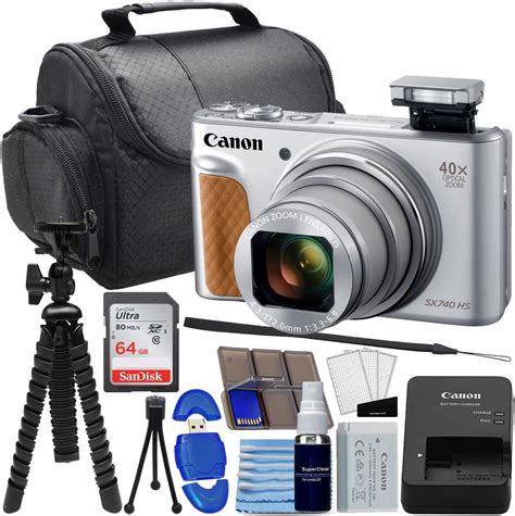 Amazon.com : Canon PowerShot SX740 HS Digital Camera (Silver) Bundle ...