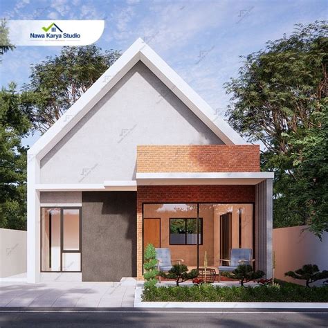 Desain Rumah Scandinavian Semi Industrial 1 Lantai | Desain fasad ...