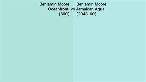 Benjamin Moore Oceanfront Vs Jamaican Aqua Side By Side Comparison