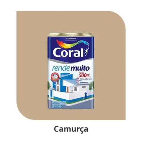 Tinta concentrada Coral Rende Muito acrílico fosco 18L várias cores