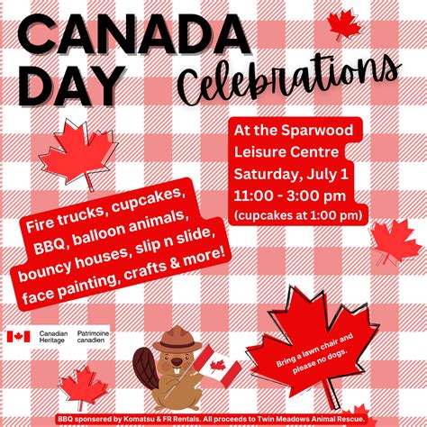 Celebrate Canada Day At The Sparwood Leisure Centre District Of Sparwood