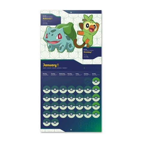 Comprar Calendario Pared Pokemon Mejor Precio