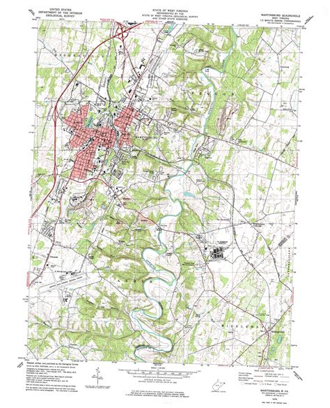 Martinsburg Topographic Map 124000 Scale West Virginia