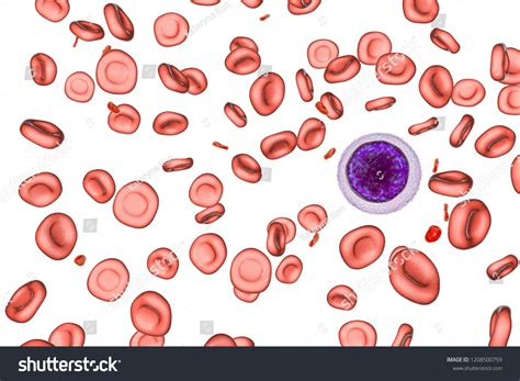 Iron Deficiency Anemia 3d Illustration Showing Stock Illustration