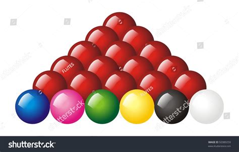 Snooker Balls Of Various Colors Arranged In Rows Stock Photo 92089259 ...