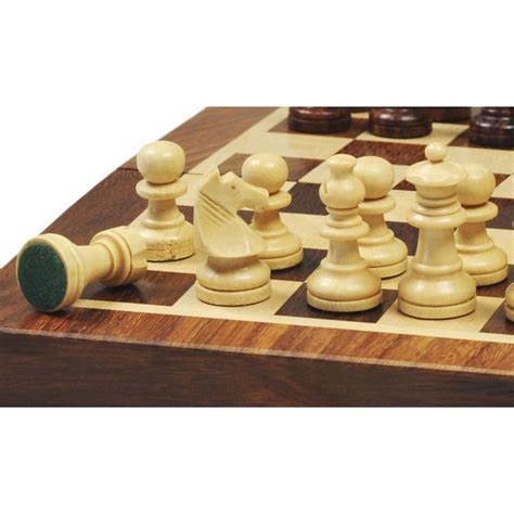 Coffret jeu d échecs en acacia magnétique pliant Boutique d échecs