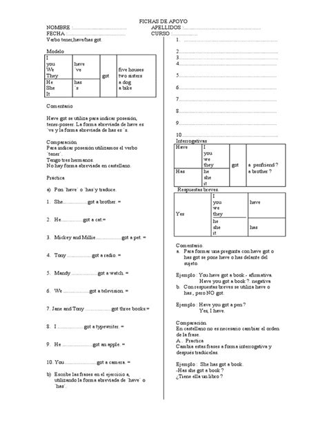 Ejercicios De Ingles Para Reforzar Download Free Pdf Linguistics