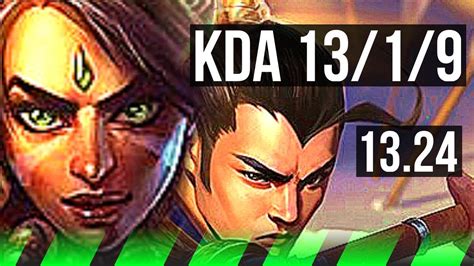 NIDALEE Vs XIN ZHAO JNG 13 1 9 Legendary 500 Games KR