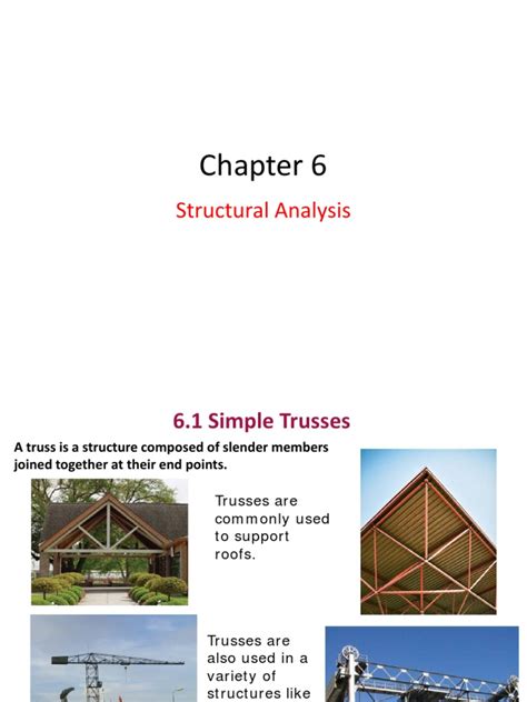 Chapter 6 Structural Analysis | PDF | Truss | Force