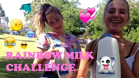 Rainbow Milk Challenge Warning Burping And Vomiting Youtube