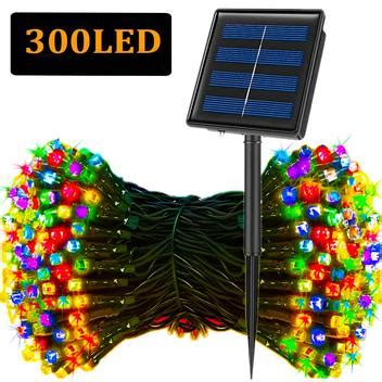 Luzes de Cordas Solares LED à Prova d Água 300 LEDs 8 Modos Ideal