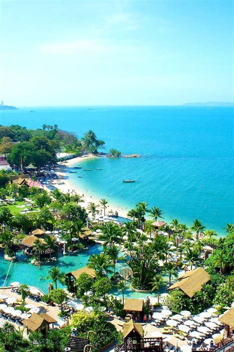 A View From Beach Resort Pattaya Thailand Enjoy The Blue Ocean View