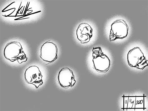 Skulls from angles by Romeovlooh on DeviantArt