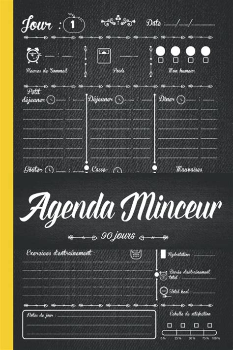 Buy Agenda minceur 90 jours Carnet de suivi alimentaire et régime pour