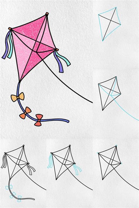 15 Kite Drawing Ideas - How To Draw Kite - Drawings