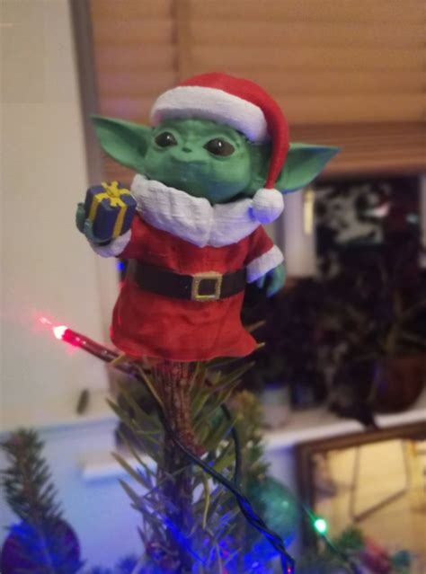 PHOTO 3D Baby Yoda Christmas Tree Topper