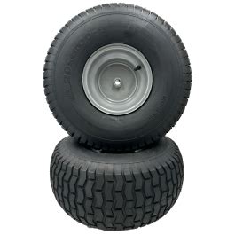 Set Of Silver X Turf Tire And Rim For Lawn And Garden Mower