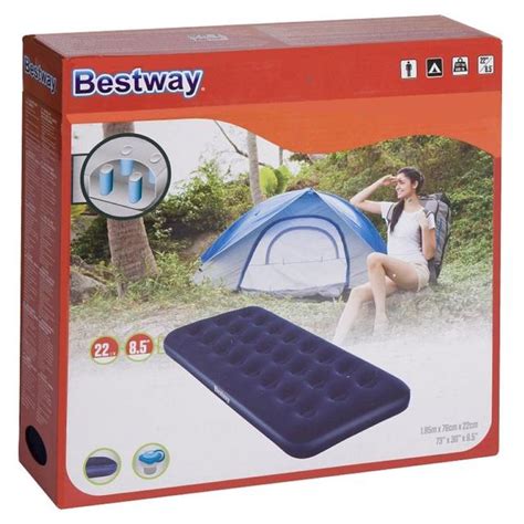 Order Bestway - Flocked Single Air Bed - Blue Now! | Jomla.ae
