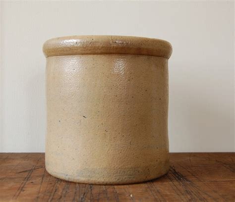 Antique Salt Glazed Stoneware Crock Etsy