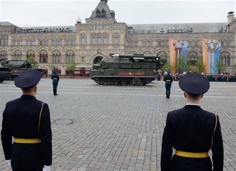 The Buk M Air Defense Missile System During The Rehearsal Of The