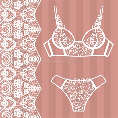 Hand Drawn Lingerie Panty And Bra Set Stock Vector Illustration Of