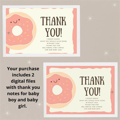 Printable Thank You Note For Labor And Delivery Nurses And Etsy