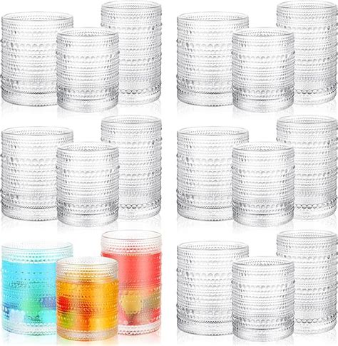 Amazon Irenare Pcs Count Hobnail Drinking Glasses Set Old