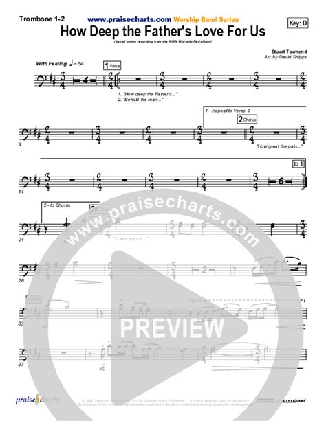 How Deep The Fathers Love For Us Trombone Sheet Music Pdf Stuart