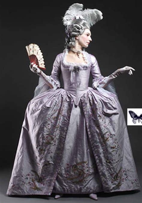 1770s Lavender Gown Chenille Et Papillion Re Creation 18th Century