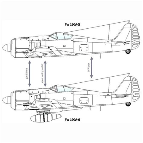 Asisbiz Art technical drawing Focke Wulf Fw 190 Variants 06