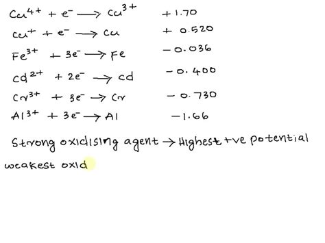 Solved Incorrect Question 19 0 15 Pts Use The Table Of Standard Reduction Potentials Below To