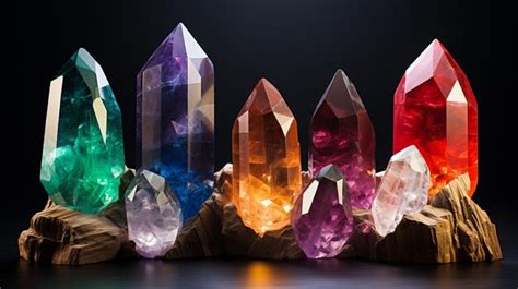 Premium AI Image | a collection of crystals from the collection of ...