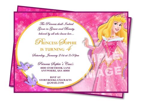 Disney Princess Birthday Invitation Wording