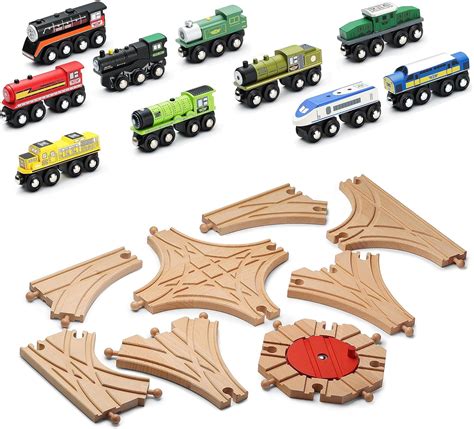 Amazon Sainsmart Jr Wooden Train Accessories Set Pcs Magnetic