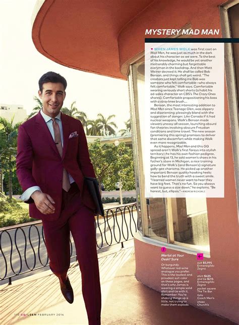 Business Unusual Mad Mens James Wolk In Ermenegildo Zegna Suit Shirt And Tie On Gq Magazine