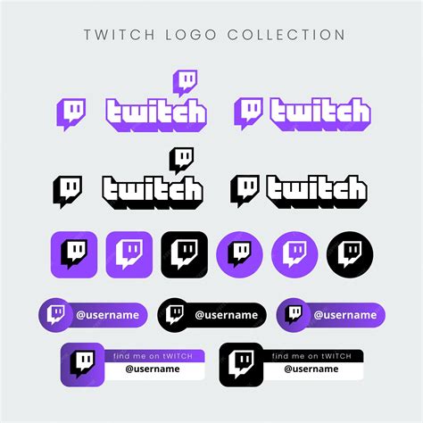 Collection Twitch Vector Logo Twitch vector Icon Logotype Social Media ...