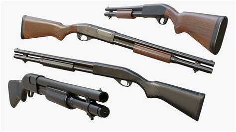 D Model Remington M Shotgun Vr Ar Low Poly Cgtrader