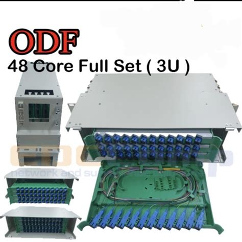 Jual OTB ODF Fiber Optic FO Rackmount 48 Core SC UPC Lengkap 3U Full