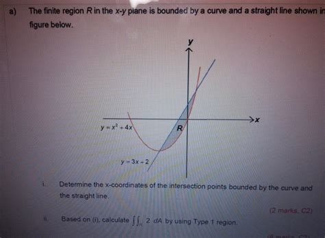 Solved A The Finite Region R In The X Y Plane Is Bounded By Chegg