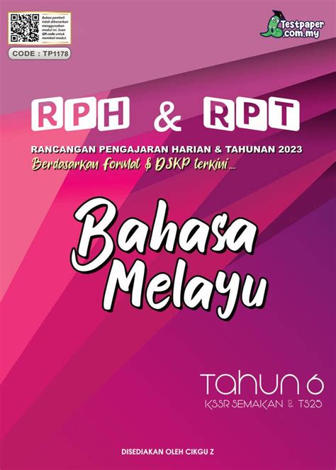 RPH DAN RPT 2023 BAHASA MELAYU SK TAHUN 6 Cikgu Info