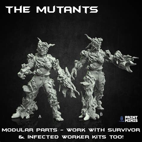 Toys And Games Role Playing Miniatures Mutants 3d Printed Sci Fi