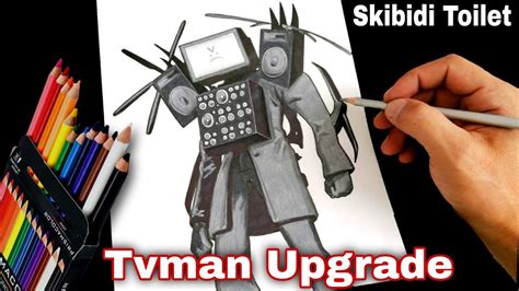 Dibujando Skibidi Toilet Titan Tvman Upgrade Drawing Skibidi Toilet