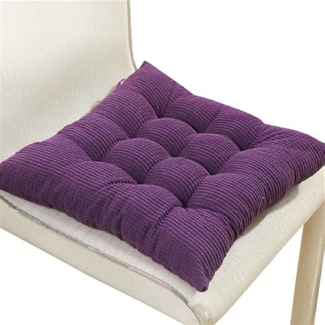 Coussin De Chaise Carr Doux Antid Rapant En Velours C Tel Violet