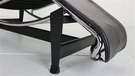 Le Corbusier Lc4 Black On Black Chaise Lounge Chair By Cassina 1970 At 1stdibs